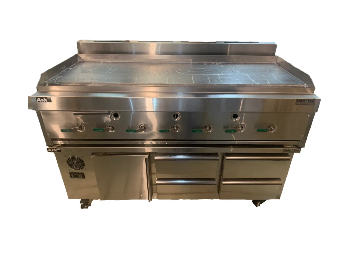 Gas Griddle with Chef Base Chiller
