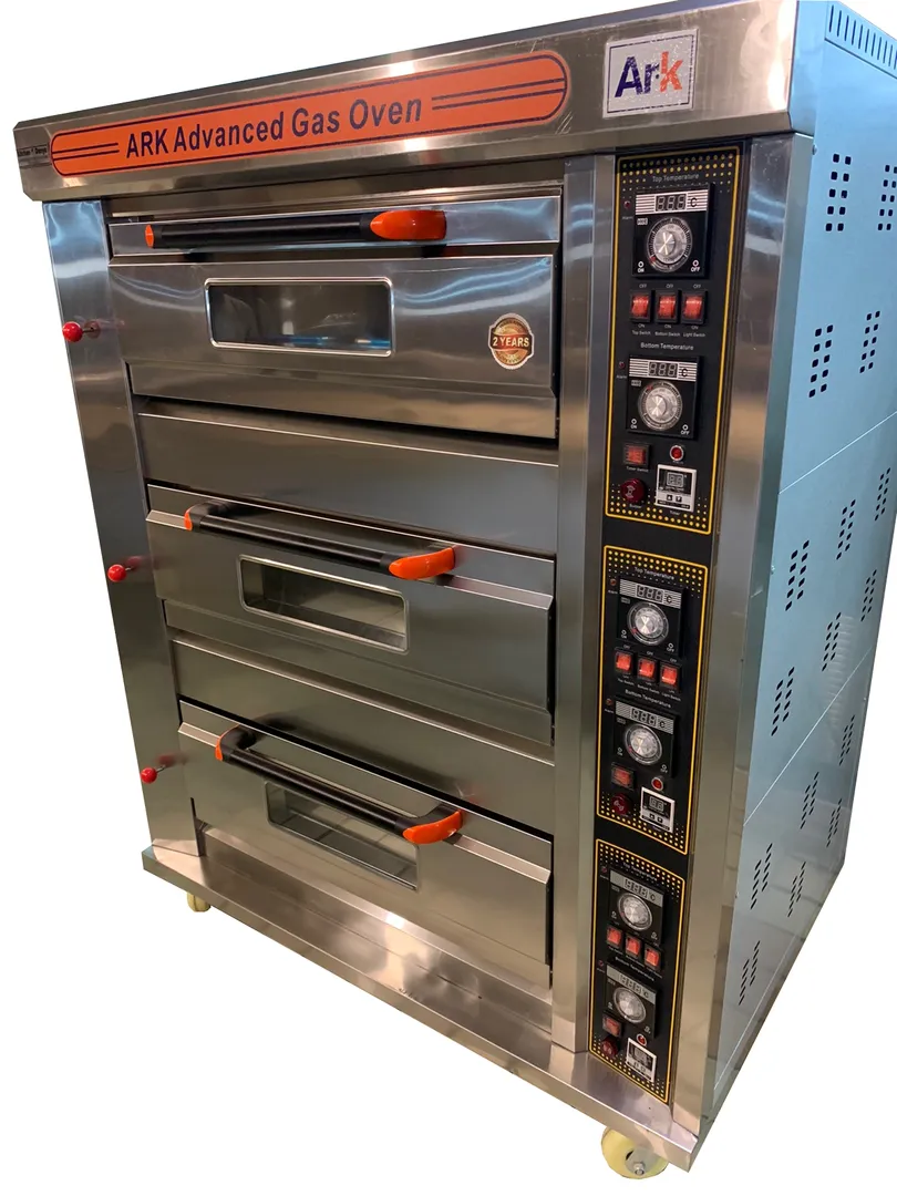 Triple Deck Oven with Stone Base