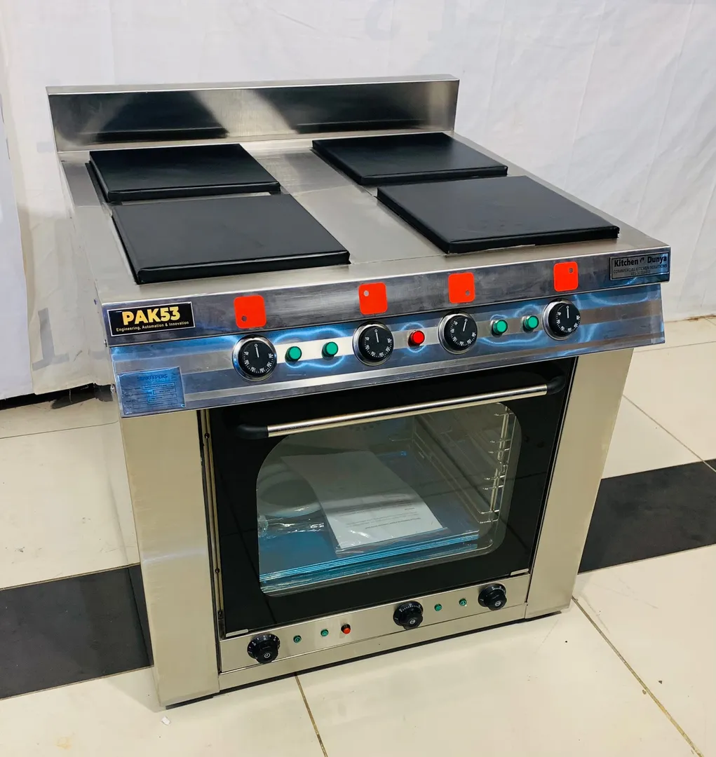 4 Burner Electric Stove with Convection Oven - Image 2