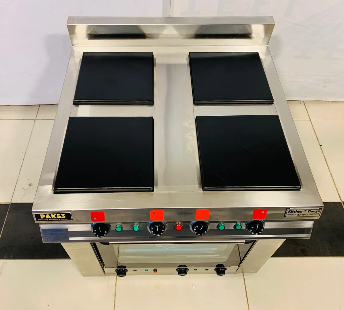 4 Burner Electric Stove with Convection Oven - Image 3