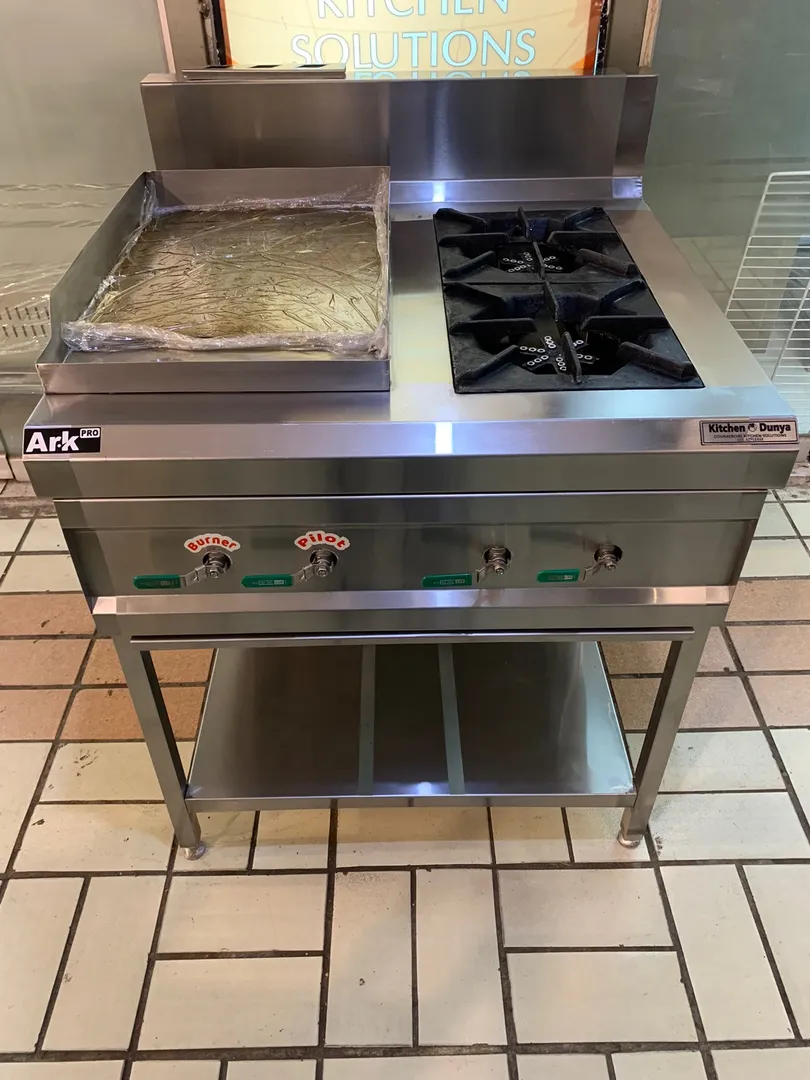 Mini Grilling Unit with Dual Stoves
