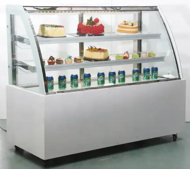 Cake Display Curved Glass 6