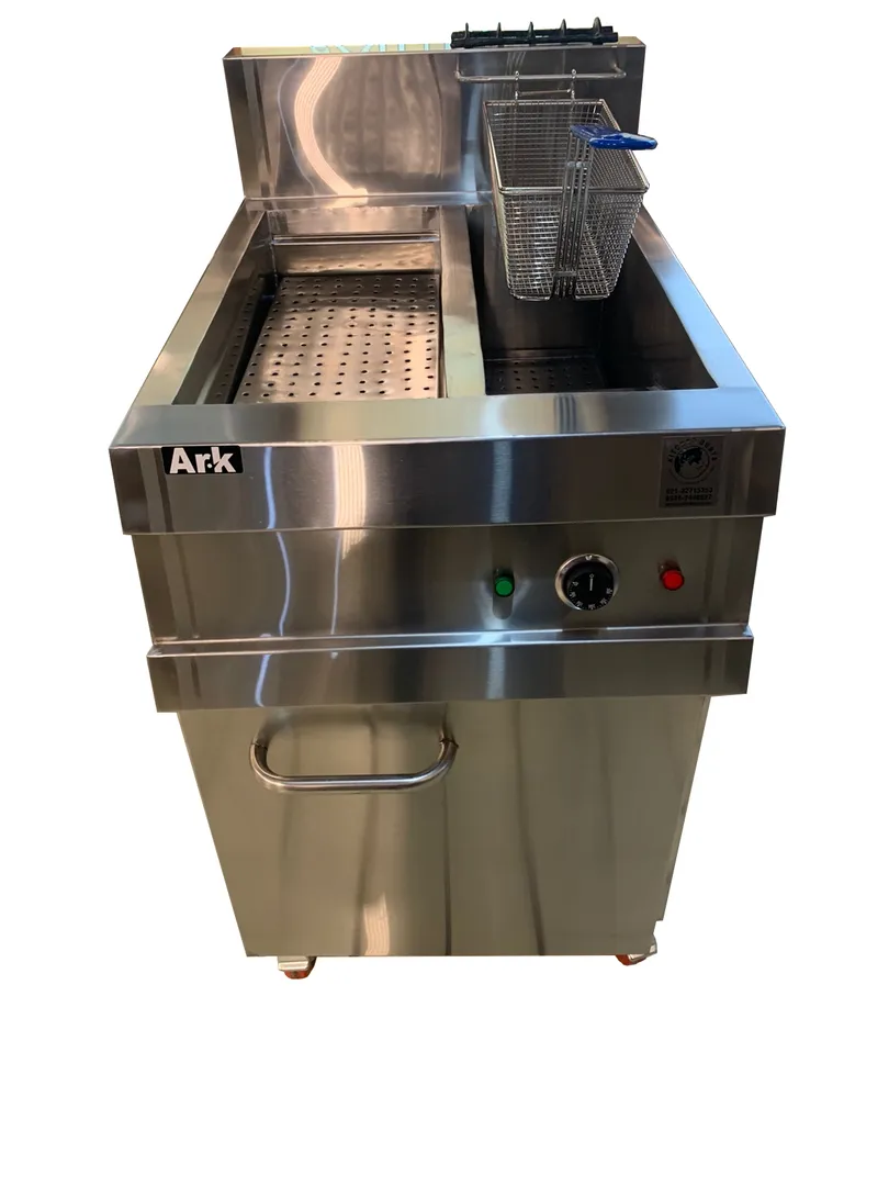 Single Tank Single Basket Fryer with Seasoning - Image 2