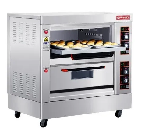 Electric Double deck oven with Stone