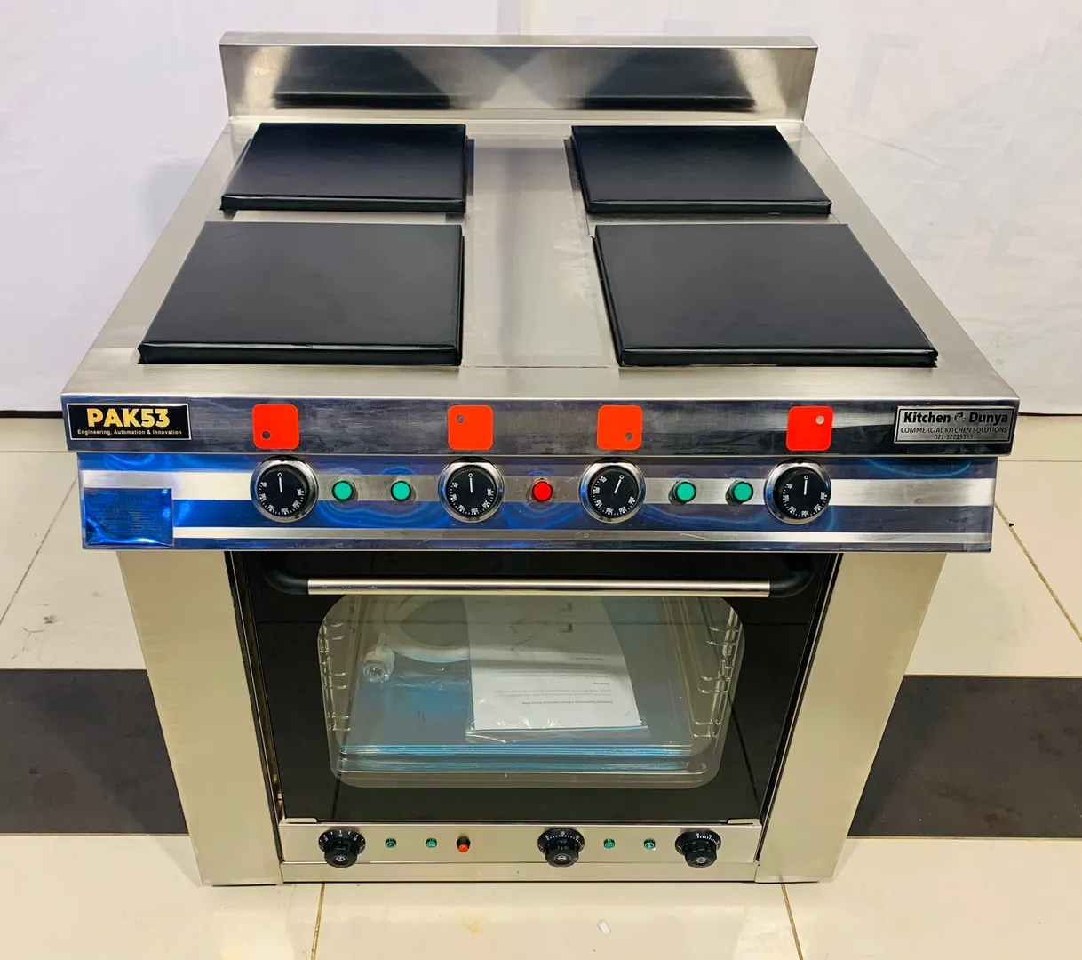 4 Burner Electric Stove with Convection Oven - Image 5