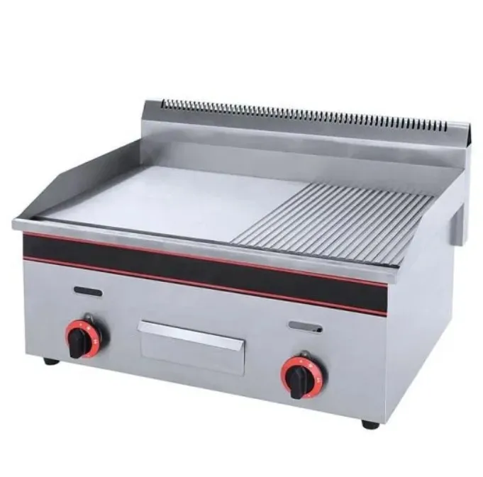 Gas Griddle 1/2 Grove 1/2 Plain.