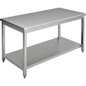 SS Working table top bottom shelf